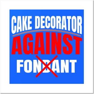 Cake decorator against fondant - a cake decorator design Posters and Art